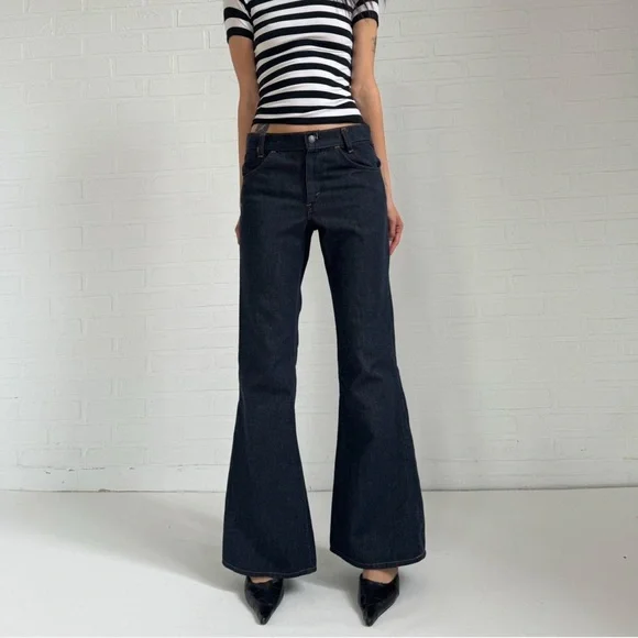 Levi's Women's Flare Jeans - Dark Blue - Picture 1 of 2
